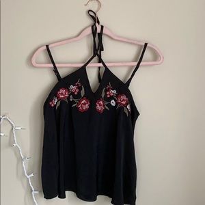 Hollister black halter top